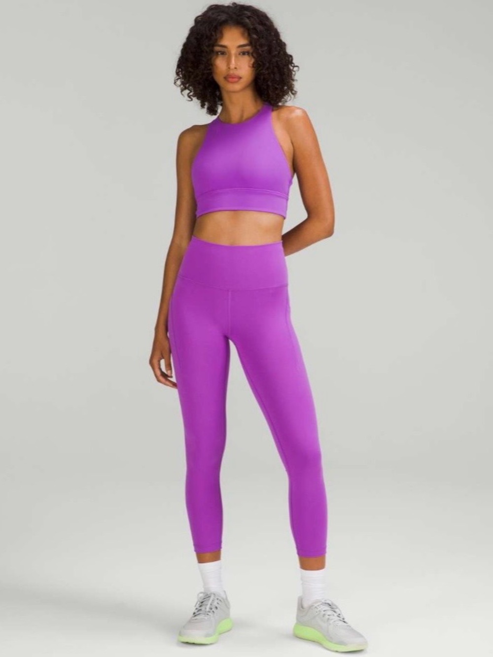 Lululemon Energy High-Neck Longline Tough Bra B-D Cups, Moonlit Magenta, 6 - Picture 4 of 16